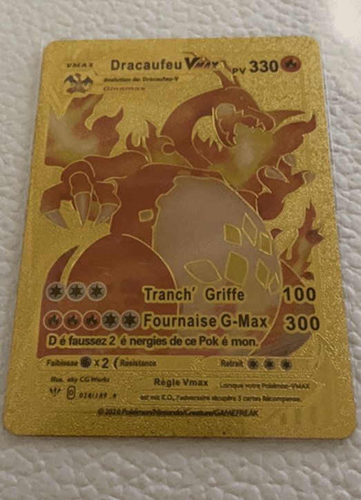 Carte pokemon doré argenté ou noire version francaise anglaise ou