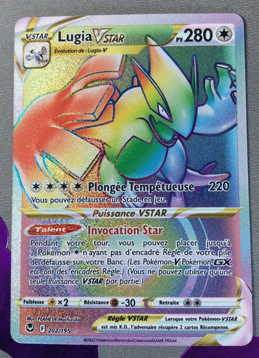 Carte Pokémon Dracaufeu Vstar arc en ciel